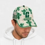 charlotte-49ers-cap-custom-damask-pattern-green-white-best-selling.webp