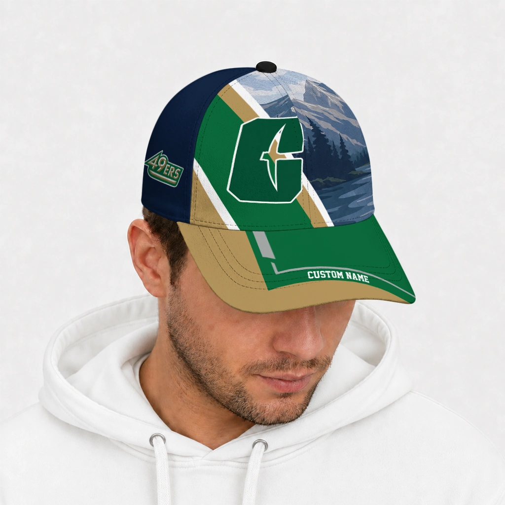 charlotte-49ers-cap-custom-diagonal-slash-green-new-arrival.webp