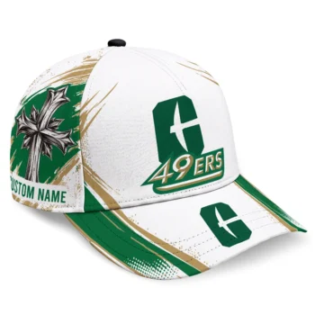 Charlotte 49ers Cap - Custom Grunge Cross Green White
