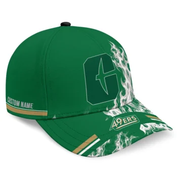 Charlotte 49ers Cap - Custom Smoke Flames Green