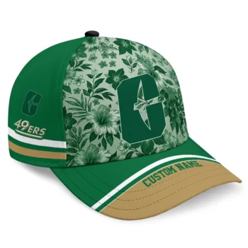 Charlotte 49ers Cap - Custom Tropical Floral Green