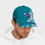 charlotte-hornets-cap-custom-smoke-flames-teal-best-selling.webp