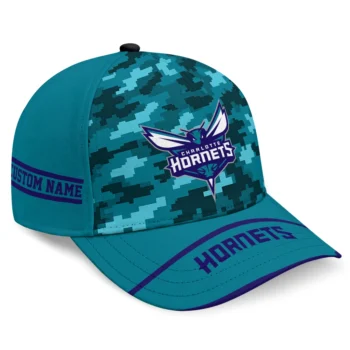Charlotte Hornets Cap - Customized Pixel Camo Teal
