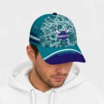 charlotte-hornets-cap-personalized-tropical-floral-teal-best-selling.webp