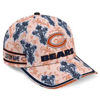 Chicago Bears Cap - Custom Damask Pattern Blue White