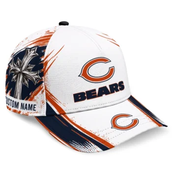Chicago Bears Cap - Customized Grunge Cross Blue White