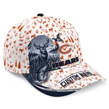 Chicago Bears Cap - Customized Toile Pattern Blue White