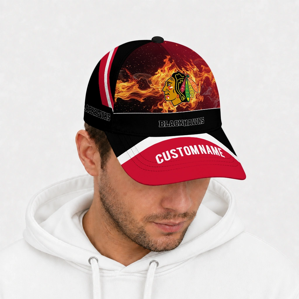chicago-blackhawks-cap-personalized-blazing-fire-red-new-arrival.webp