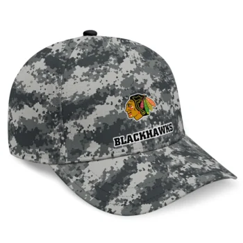 Chicago Blackhawks Cap - Personalized Digital Camo Gray