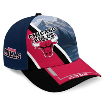Chicago Bulls Cap - Custom Diagonal Slash Red
