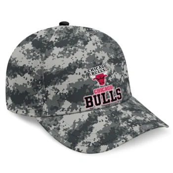 Chicago Bulls Cap - Custom Digital Camo Gray
