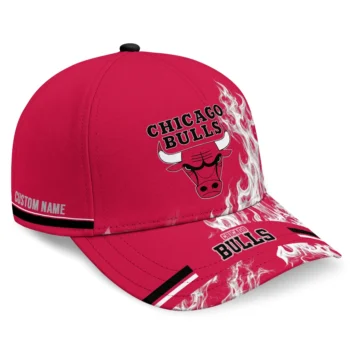 Chicago Bulls Cap - Customized Smoke Flames Red