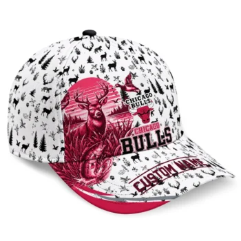 Chicago Bulls Cap - Personalized Toile Pattern Red White