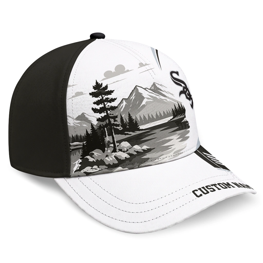 chicago-white-sox-cap-custom-flat-illustration-black-white-best-selling.webp chicago white sox cap custom flat illustration black white best selling