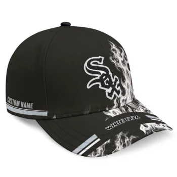 Chicago White Sox Cap - Custom Smoke Flames Black