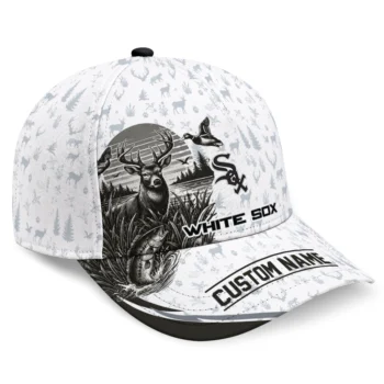 Chicago White Sox Cap - Customized Toile Pattern Black White