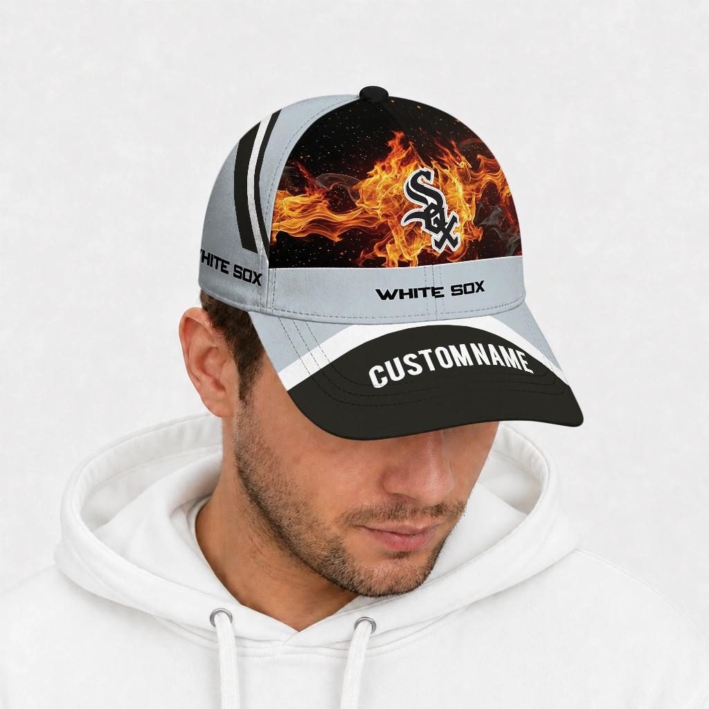 chicago-white-sox-cap-personalized-blazing-fire-black-new-arrival.webp