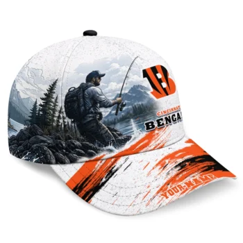 Cincinnati Bengals Cap - Personalized Photo Realistic Orange White