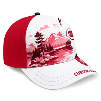 Cincinnati Reds Cap - Customized Flat Illustration Red White