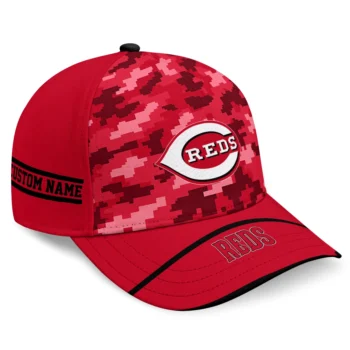 Cincinnati Reds Cap - Personalized Pixel Camo Red