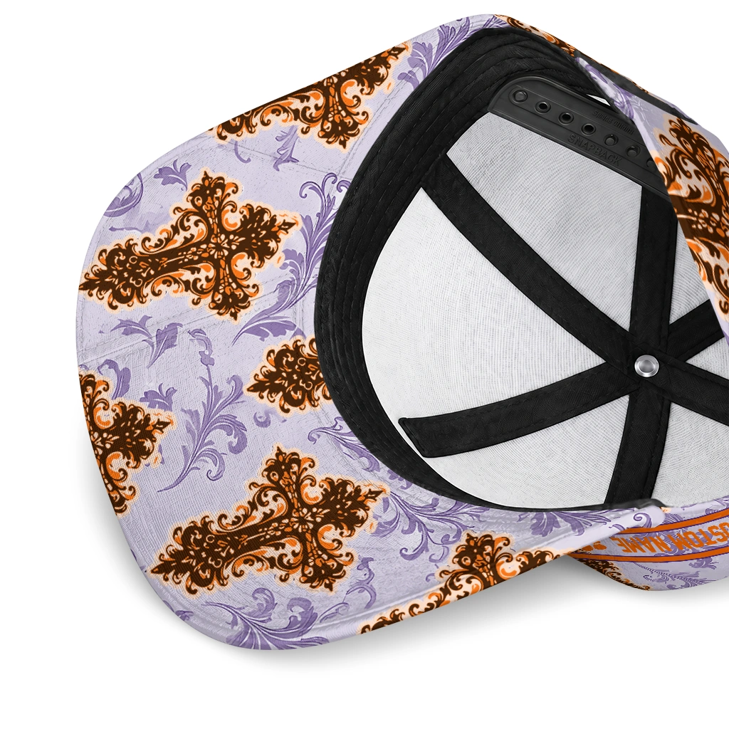 clemson-tigers-cap-customized-damask-pattern-orange-white-high-quality.webp