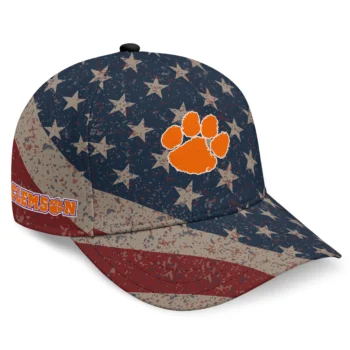 Clemson Tigers Cap - Customized Distressed Stars Navy