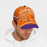 clemson-tigers-cap-customized-tropical-floral-orange-best-selling.webp
