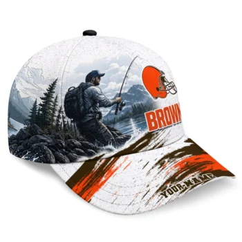 Cleveland Browns Cap - Custom Photo Realistic Brown White