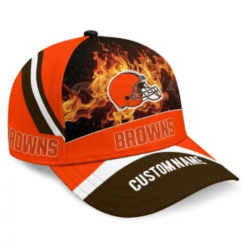 Cleveland Browns Cap - Customized Blazing Fire Brown