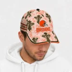 cleveland-browns-cap-personalized-damask-pattern-brown-white-best-selling.webp