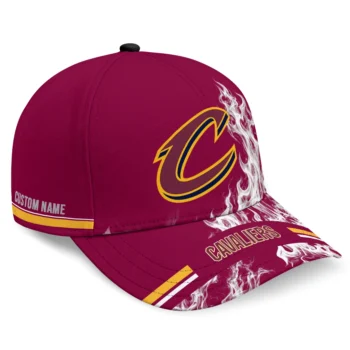 Cleveland Cavaliers Cap - Personalized Smoke Flames Wine