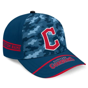 Cleveland Guardians Cap - Custom Pixel Camo Navy Blue