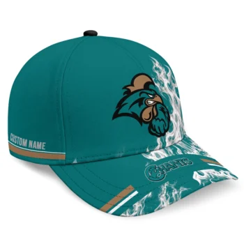 Coastal Carolina Chanticleers Cap - Personalized Smoke Flames Green