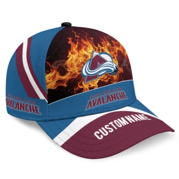 Colorado Avalanche Cap - Custom Blazing Fire Burgundy