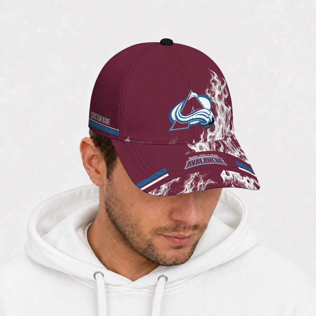colorado-avalanche-cap-customized-smoke-flames-burgundy-new-arrival.webp