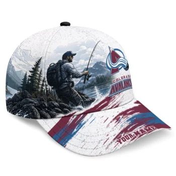 Colorado Avalanche Cap - Personalized Photo Realistic Burgundy White