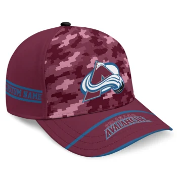 Colorado Avalanche Cap - Personalized Pixel Camo Burgundy