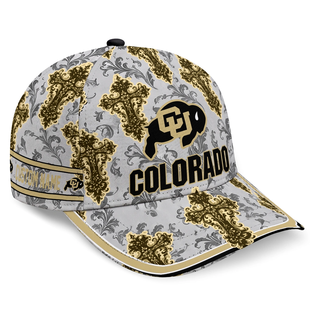 colorado-buffaloes-cap-customized-damask-pattern-gold-white-best-selling.webp colorado buffaloes cap customized damask pattern gold white best selling
