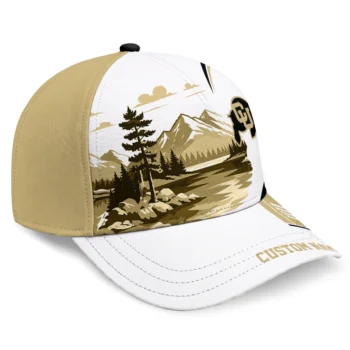 Colorado Buffaloes Cap - Customized Flat Illustration Gold White