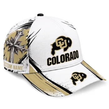 Colorado Buffaloes Cap - Customized Grunge Cross Gold White