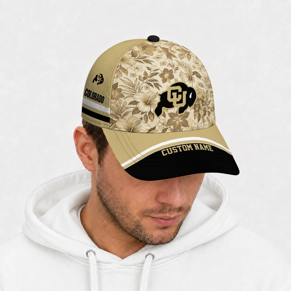 colorado-buffaloes-cap-customized-tropical-floral-gold-new-arrival.webp