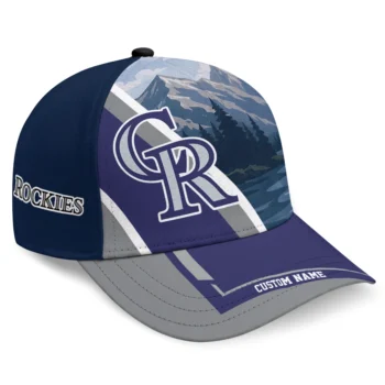 Colorado Rockies Cap - Personalized Diagonal Slash Blue