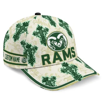 Colorado State Rams Cap - Personalized Damask Pattern Green White