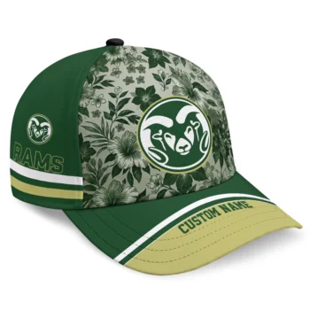 Colorado State Rams Cap - Personalized Tropical Floral Green