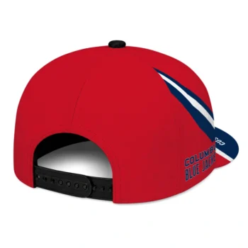 columbus blue jackets cap customized blazing fire navy blue fashion forward