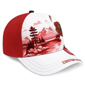 Cornell Big Red Cap - Customized Flat Illustration Red White