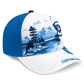 Creighton Bluejays Cap - Custom Flat Illustration Blue White