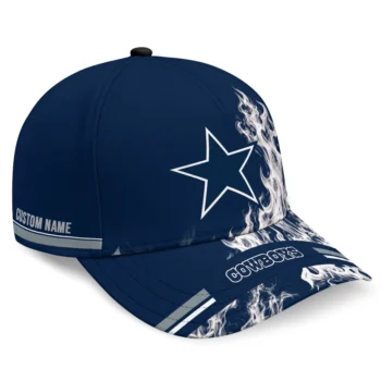 Dallas Cowboys Cap - Custom Smoke Flames Blue