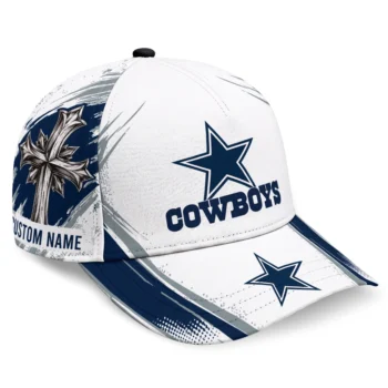 Dallas Cowboys Cap - Customized Grunge Cross Blue White