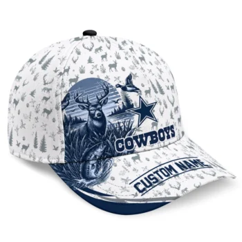 Dallas Cowboys Cap - Customized Toile Pattern Blue White